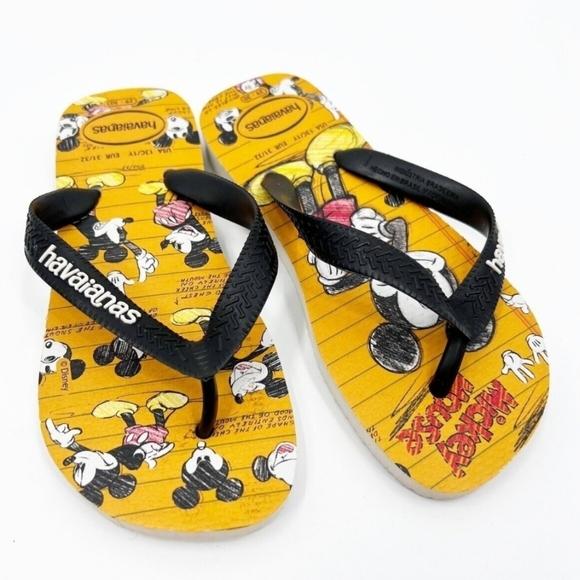 NWT Youth Havaianas Mickey Mouse Disney Flip-flops - Picture 1 of 9